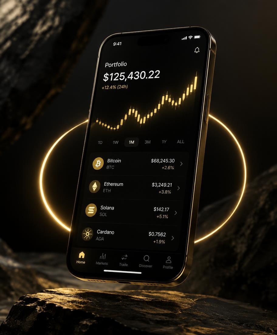 NexbitX mobile app portfolio screen